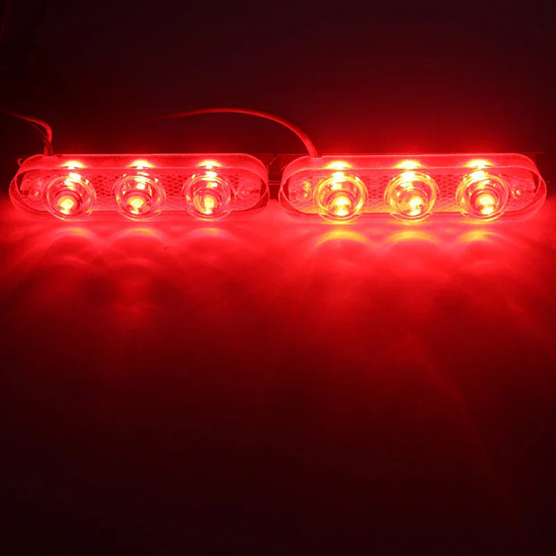 2Pcs LED Luzes Estroboscópicas de Carro, Luzes de Polícia, Conjunto de Lâmpadas de Aviso de Segurança e de Emergência, 12V, Carro, Motocicletas, Pisca-pisca, Acessórios Automotivos