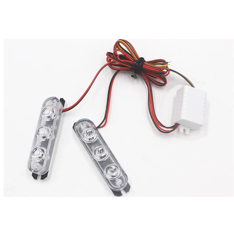 2Pcs LED Luzes Estroboscópicas de Carro, Luzes de Polícia, Conjunto de Lâmpadas de Aviso de Segurança e de Emergência, 12V, Carro, Motocicletas, Pisca-pisca, Acessórios Automotivos