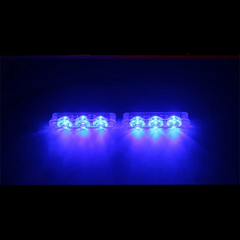 2Pcs LED Luzes Estroboscópicas de Carro, Luzes de Polícia, Conjunto de Lâmpadas de Aviso de Segurança e de Emergência, 12V, Carro, Motocicletas, Pisca-pisca, Acessórios Automotivos