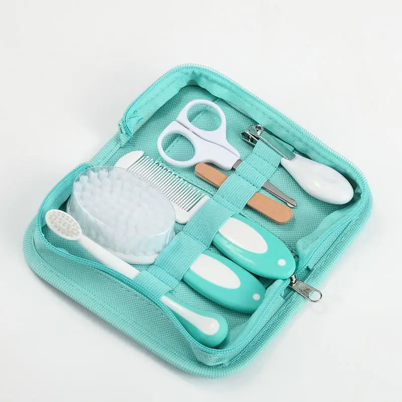 Kit de cuidados para bebês, seis peças, inalador nasal para bebês, cortador de unhas, escova, lixa, pente, conjunto de tesouras, acessórios de limpeza e cuidados diários para bebês