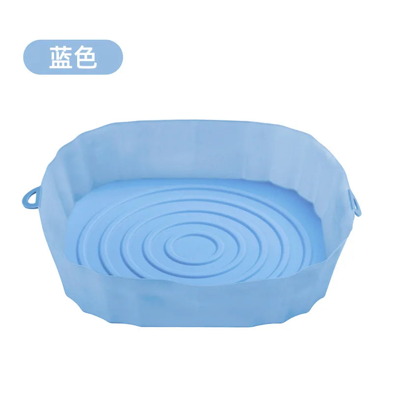 Cesta de silicone para Air Fryer, forro para panelas reutilizável, resistente ao calor, para assar alimentos, acessório para forno Air Fryer.