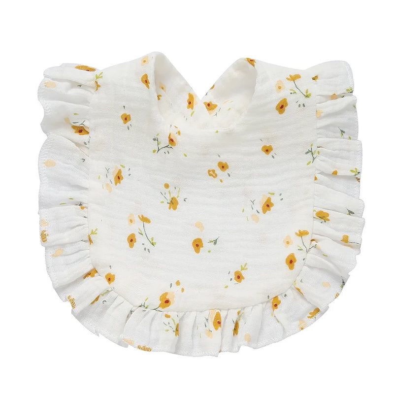 Babadores para recém-nascidos, paninhos para arrotar, coisas para bebês, alimentação, babador, bandana, toalha para saliva, babador floral com babados, acessórios para bebês