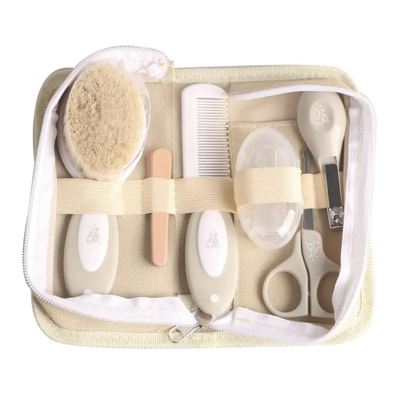 Kit de cuidados para bebês, seis peças, inalador nasal para bebês, cortador de unhas, escova, lixa, pente, conjunto de tesouras, acessórios de limpeza e cuidados diários para bebês