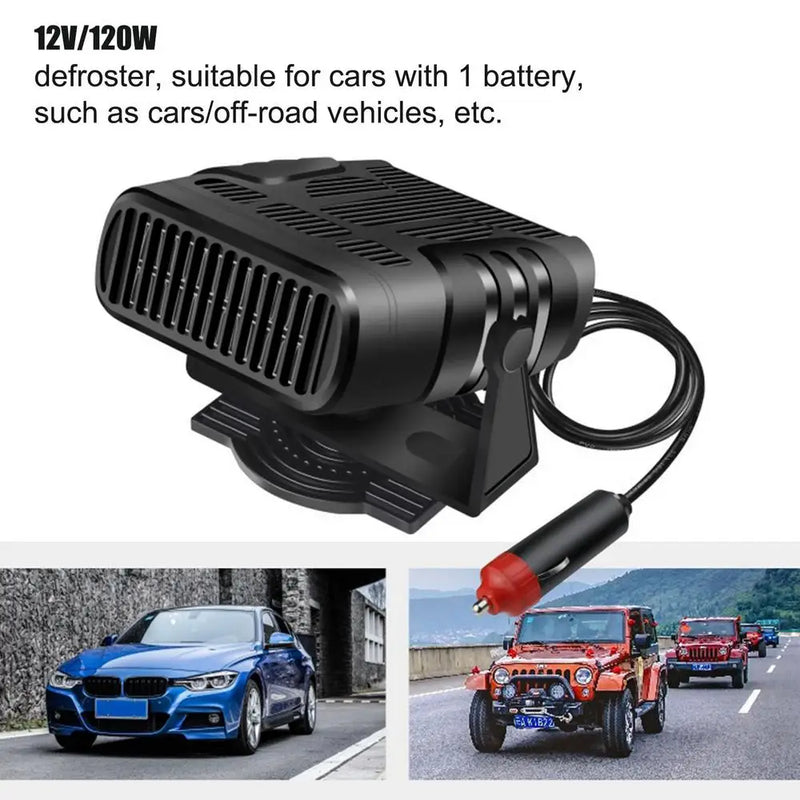 NEW 12V/24V Car Heater Portable Car Heater Fan 2IN1 Cooling Heating Auto Windshield Defroster Car Defogger Anti-Fog Heater Dryer