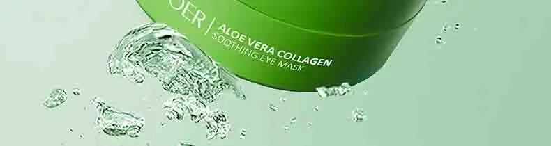 60 peças de máscara de colágeno de aloe vera, antiolheiras, bolsas para os olhos, hidratante, firmador, adesivos para os olhos, produtos para cuidados com a pele