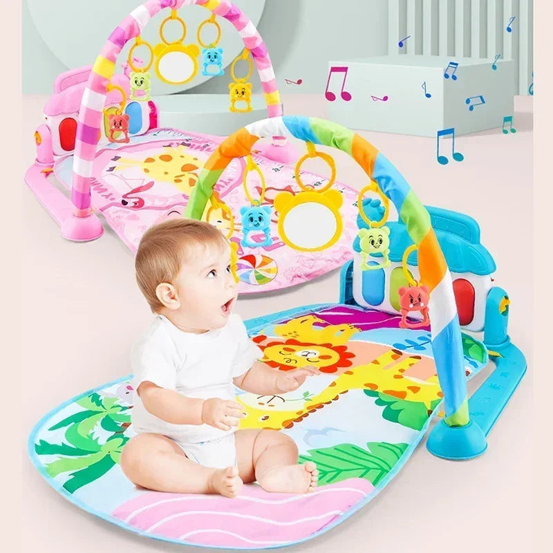 Bebê Atividade Ginásio, Rack Educação Infantil 0-36 Meses, Brinquedo, Presentes, Musical Recém-nascido, Teclado de Piano, Cobertor de Engatinhar, Tapete de Brincar