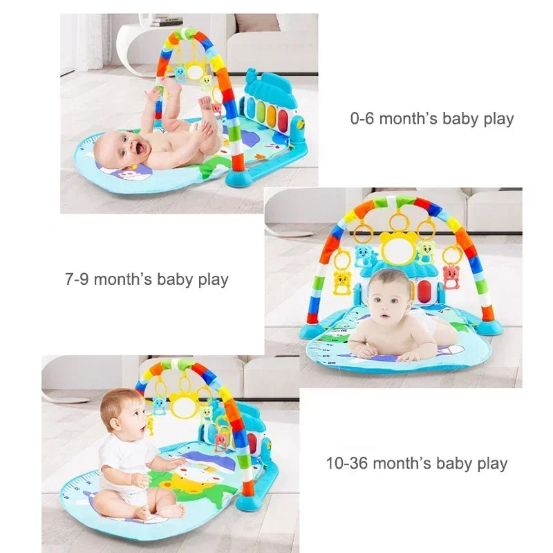 Bebê Atividade Ginásio, Rack Educação Infantil 0-36 Meses, Brinquedo, Presentes, Musical Recém-nascido, Teclado de Piano, Cobertor de Engatinhar, Tapete de Brincar