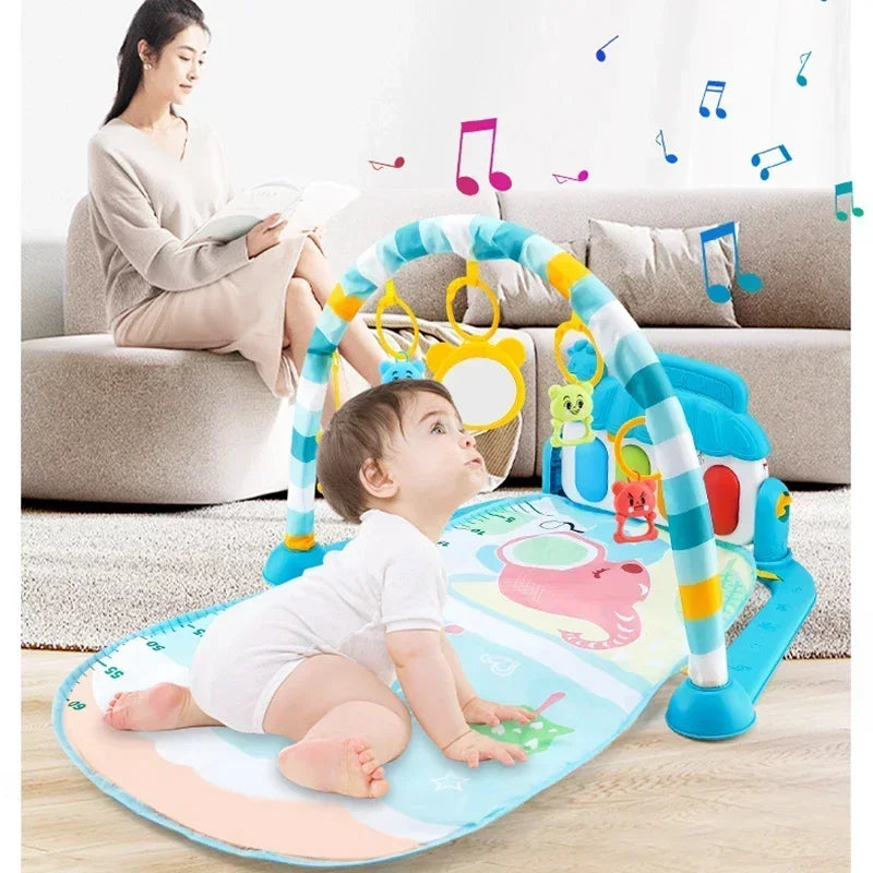 Bebê Atividade Ginásio, Rack Educação Infantil 0-36 Meses, Brinquedo, Presentes, Musical Recém-nascido, Teclado de Piano, Cobertor de Engatinhar, Tapete de Brincar