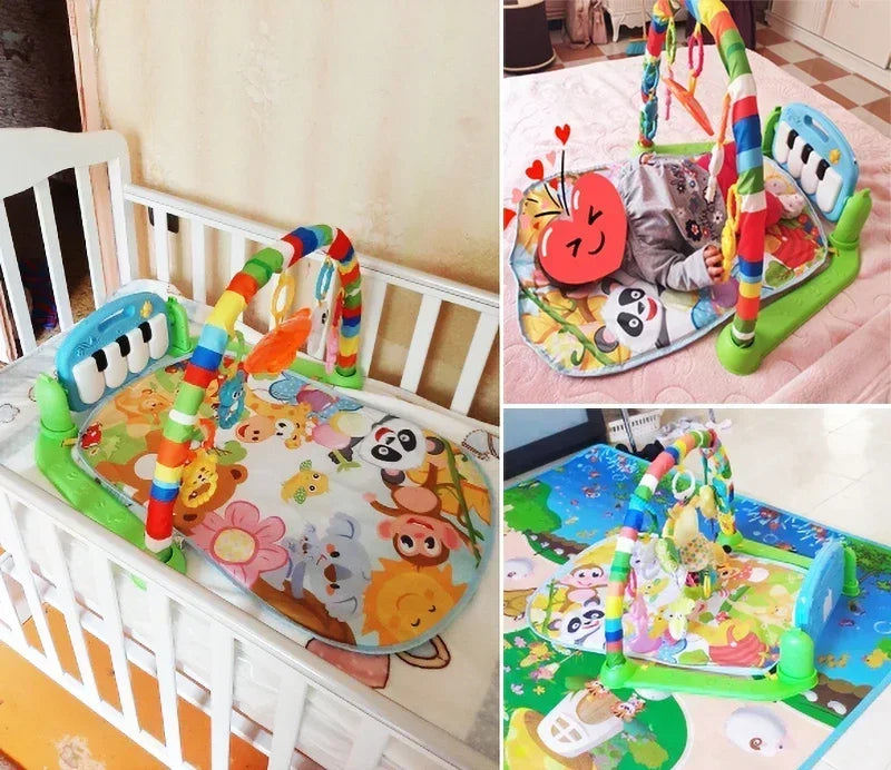 Bebê Atividade Ginásio, Rack Educação Infantil 0-36 Meses, Brinquedo, Presentes, Musical Recém-nascido, Teclado de Piano, Cobertor de Engatinhar, Tapete de Brincar