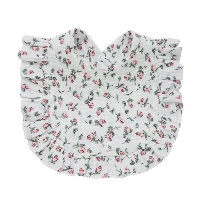 Babadores para recém-nascidos, paninhos para arrotar, coisas para bebês, alimentação, babador, bandana, toalha para saliva, babador floral com babados, acessórios para bebês