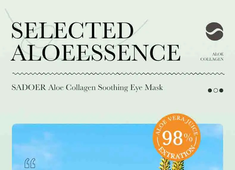 60 peças de máscara de colágeno de aloe vera, antiolheiras, bolsas para os olhos, hidratante, firmador, adesivos para os olhos, produtos para cuidados com a pele